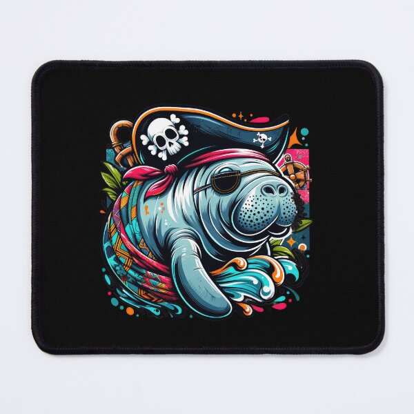 Item preview, Pop Art Manatee Pirate Shirt designed and sold by SandbarTees.