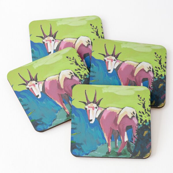 Item preview, Pink Mountain Goat designed and sold by AMOpainting.