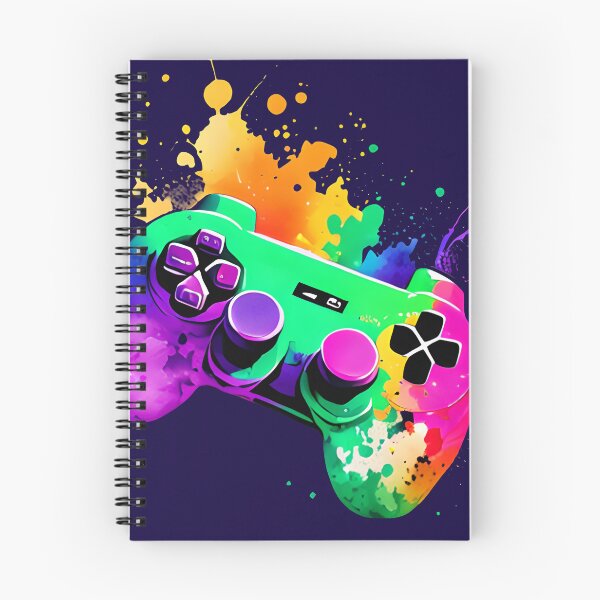 Item preview, Rainbow Paint Splatter Video Game Controller designed and sold by ColorfulKiddos.