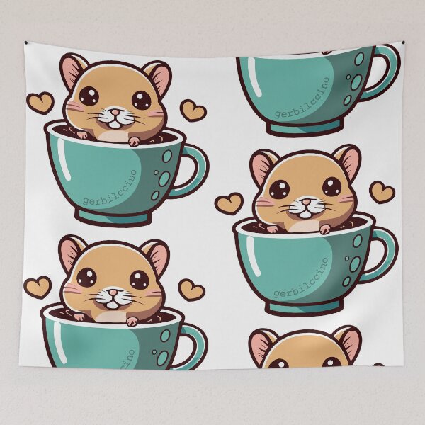 Item preview, Heartwarming Sips: Gerbilccino Bliss designed and sold by EmeraldeaArt.