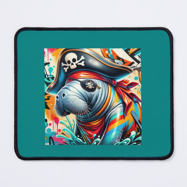 Item preview, Manatee Dressed Up Like a Pirate design designed and sold by SandbarTees.