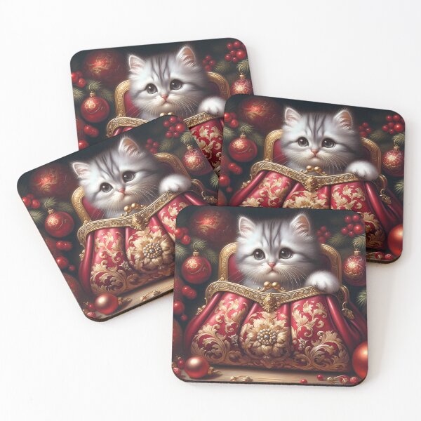Item preview, Baroque Whiskers: Kitten in a Rococo Bag designed and sold by DeenaDee.