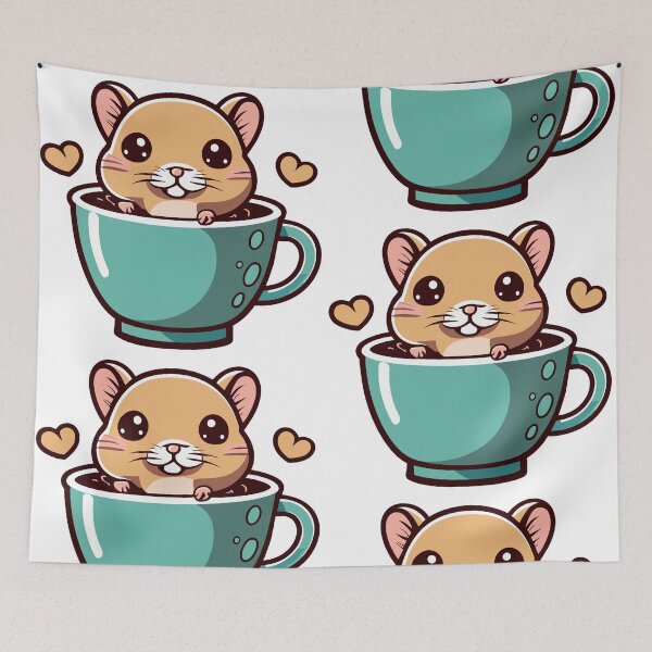 Item preview, Heartwarming Sips: Pocket Pet Bliss designed and sold by EmeraldeaArt.