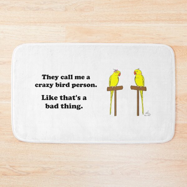 Item preview, Crazy Bird Person with Yellow Ring Neck Parrots designed and sold by Laughing Parrot Studio.
