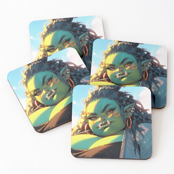 Item preview, Beautiful Fat Orc Warrior Anime Girl designed and sold by bubblegoth.