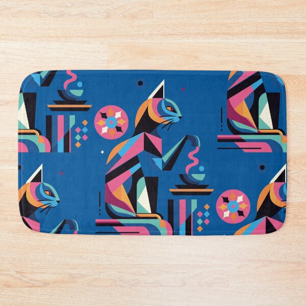 Item preview, Cosmic Feline Elegance in Geometric Chic designed and sold by kiokuso.