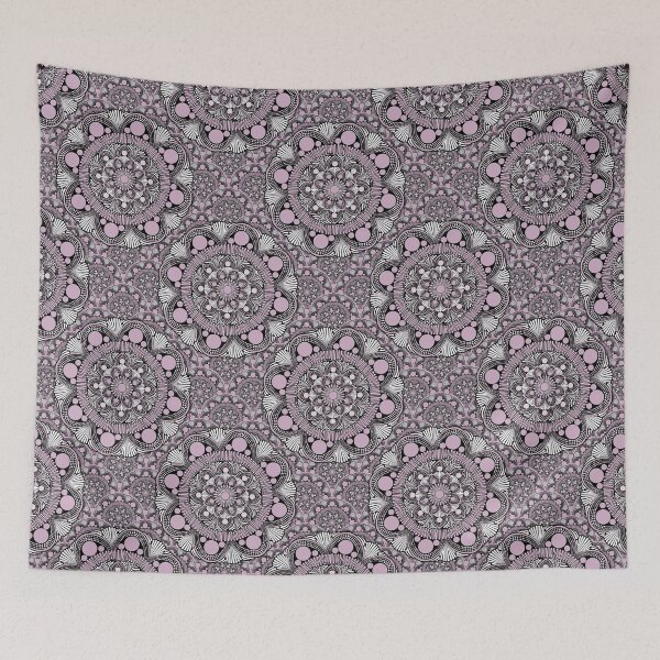 Item preview, Intangible Pink Lavender Polka Dot Mandala Scallop designed and sold by Triplicate Limited.