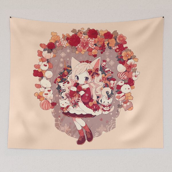 Item preview, Purrfectly Festive designed and sold by Chibi Cat Art Corner.