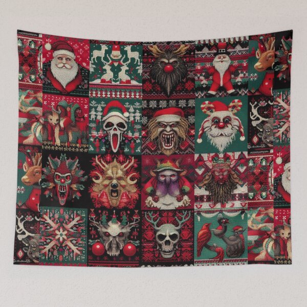 Item preview, Krampus Night: A Dark Christmas Patchwork designed and sold by ZinniasGothShop.
