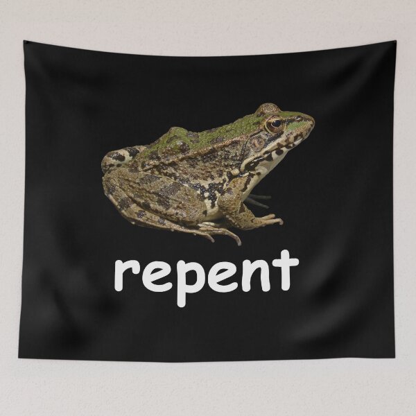 Item preview, Repent Frog Meme Aesthetic Y2K Weirdcore  designed and sold by fomodesigns.