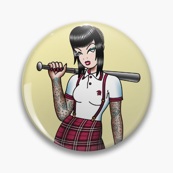 Item preview, Salty-Dog American Traditional Skinhead Girl designed and sold by salty-dog.