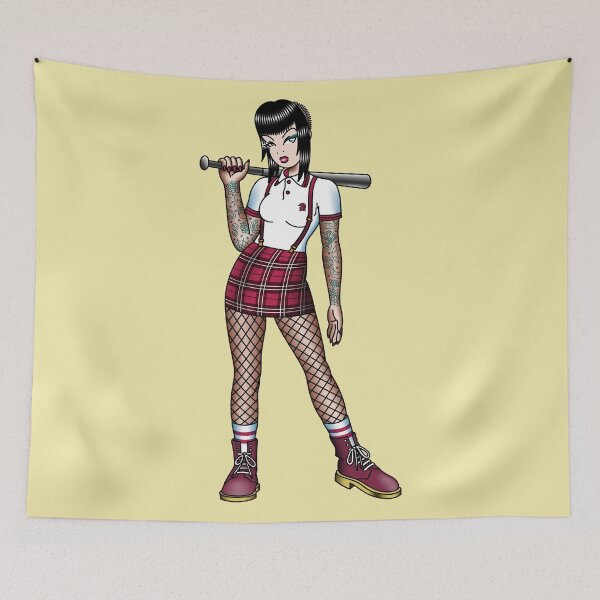 Item preview, Salty-Dog American Traditional Skinhead Girl designed and sold by salty-dog.
