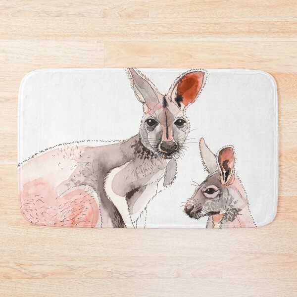 Item preview, Kangaroo Australian Fauna mother and joey designed and sold by blueidesign.