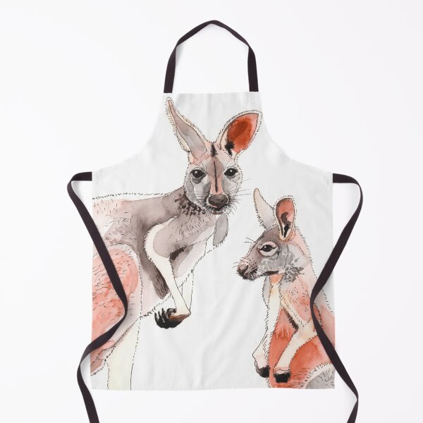 Item preview, Kangaroo Australian Fauna mother and joey designed and sold by blueidesign.