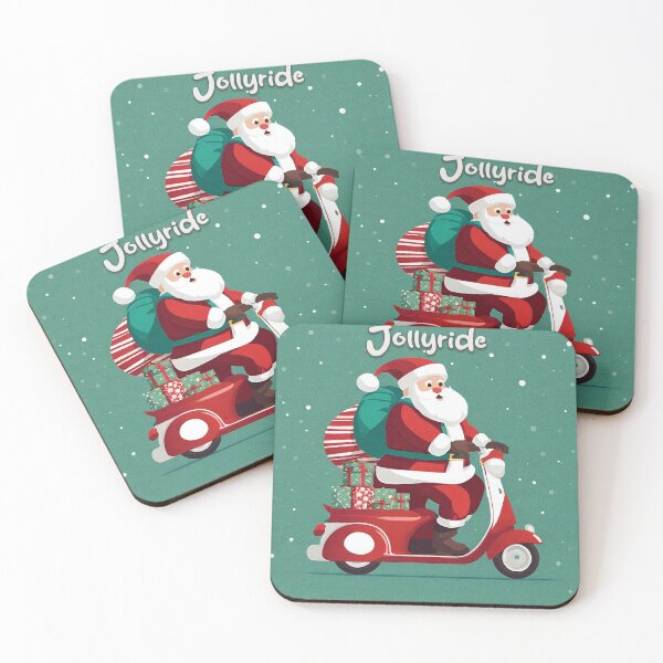 Item preview, Santa's Festive Scooter Ride designed and sold by inkArtistryfine.