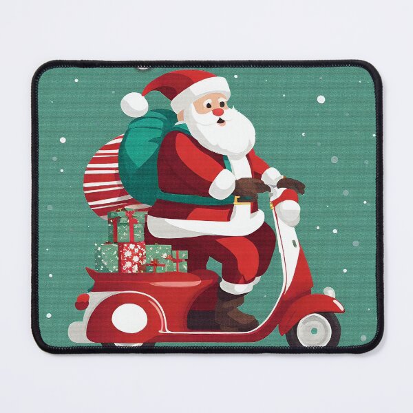Item preview, Santa's Festive Scooter Ride designed and sold by inkArtistryfine.