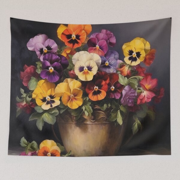 Item preview, Colorful Blooming Pansies designed and sold by Myra365Art.