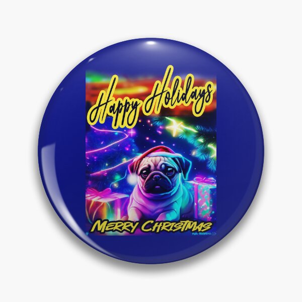 Item preview, Pug HAPPY HOLIDAYS 83 MERRY CHRISTMAS  designed and sold by RedBluffTraders.