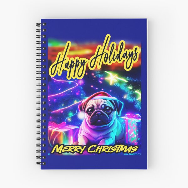 Item preview, Pug HAPPY HOLIDAYS 83 MERRY CHRISTMAS  designed and sold by RedBluffTraders.
