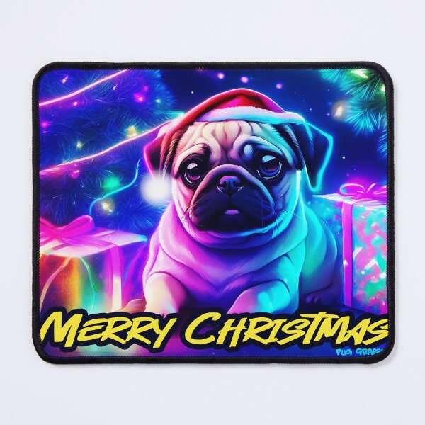 Item preview, Pug HAPPY HOLIDAYS 83 MERRY CHRISTMAS  designed and sold by RedBluffTraders.