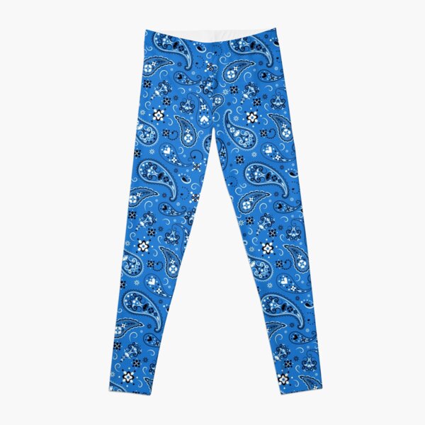 Blue Bandana pattern Leggings for Sale by getpressedshirt Redbubble