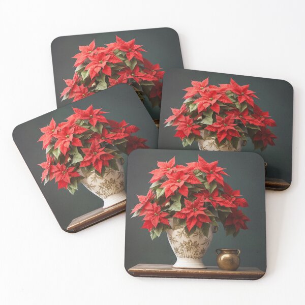 Item preview, Poinsettia in Vase designed and sold by Myra365Art.