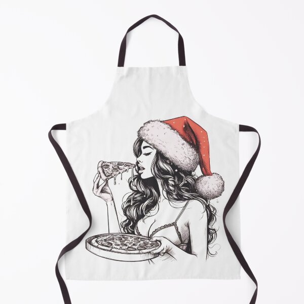 Item preview, Beautiful Santa Girl eats pizza designed and sold by Jaro90.