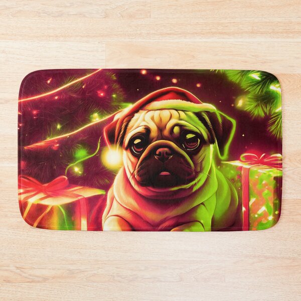 Item preview, Pug HAPPY HOLIDAYS 83 MERRY CHRISTMAS PUGGY HOLIDAYS  designed and sold by RedBluffTraders.