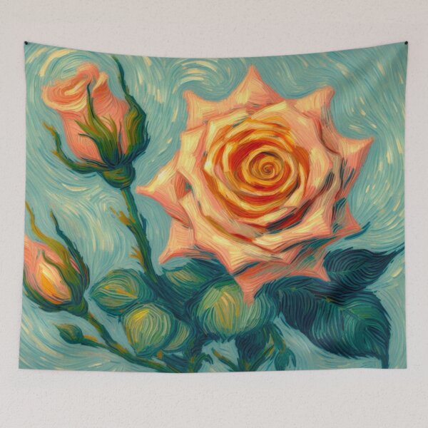 Item preview, Peach Rose Painting designed and sold by Star-Fragment.
