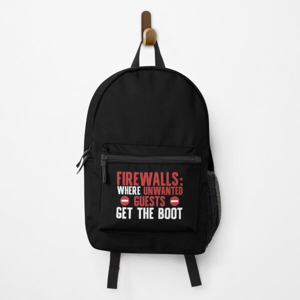 Item preview, Firewalls: Where Unwanted Guests Get The Boot - Programmer, Coder, Developer, Computer Engineer Humor (Red and White Design) designed and sold by Spiprinto.