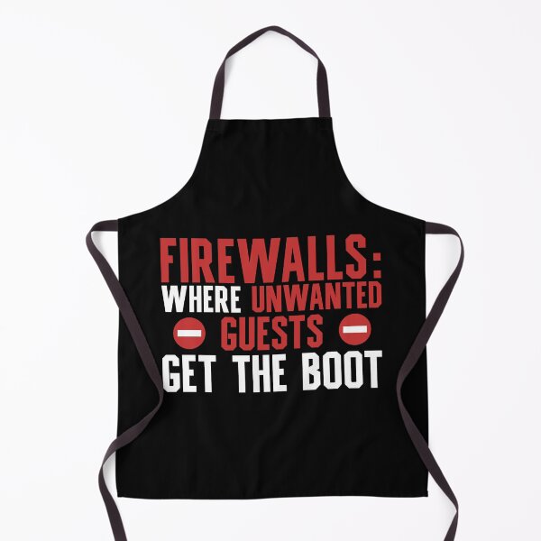 Item preview, Firewalls: Where Unwanted Guests Get The Boot - Programmer, Coder, Developer, Computer Engineer Humor (Red and White Design) designed and sold by Spiprinto.