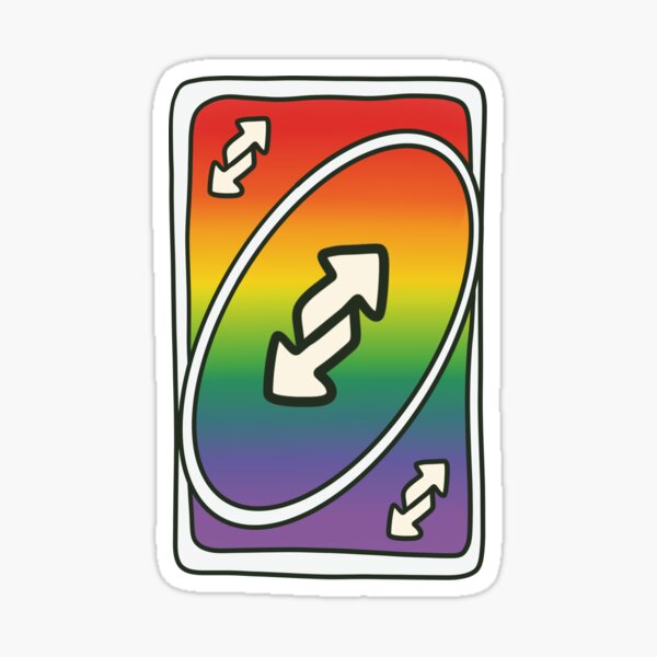 Uno Reverse Card Sticker for Sale by cherrybombrb