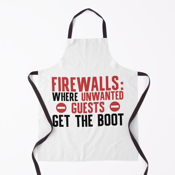 Item preview, Firewalls: Where Unwanted Guests Get The Boot - Programmer, Coder, Developer, Computer Engineer Humor (Red and Black Design) designed and sold by Spiprinto.