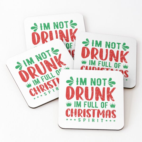 Item preview, not drunk full of christmas spirit designed and sold by sweetanndspooky.