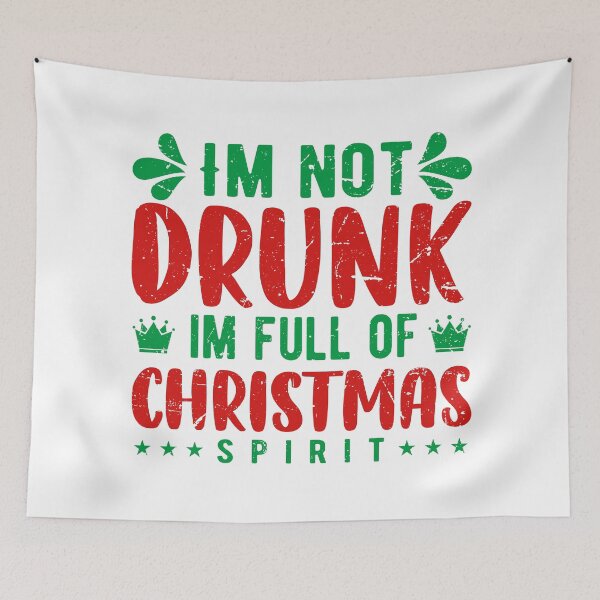 Item preview, not drunk full of christmas spirit designed and sold by sweetanndspooky.