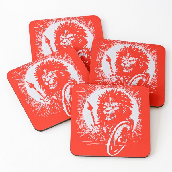 Item preview, Battle lion with shield and spear. designed and sold by KoandZo.