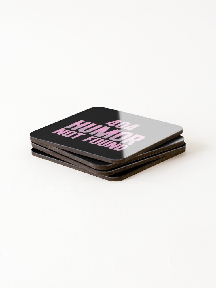 Thumbnail 4 of 5, Coasters (Set of 4), 404 Humor Not Found - Programmer, Coder, Developer, Computer Engineer Humor (Light Cyber Grid Design) designed and sold by Spiprinto.