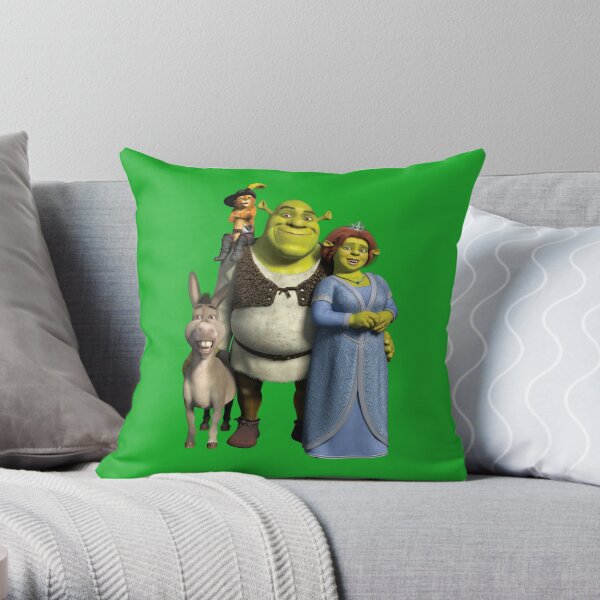 The Shrek Family Throw Pillow