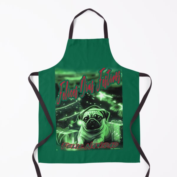 Item preview, Pug HAPPY HOLIDAYS 83 MERRY CHRISTMAS FELIZ NAVIDAD designed and sold by RedBluffTraders.