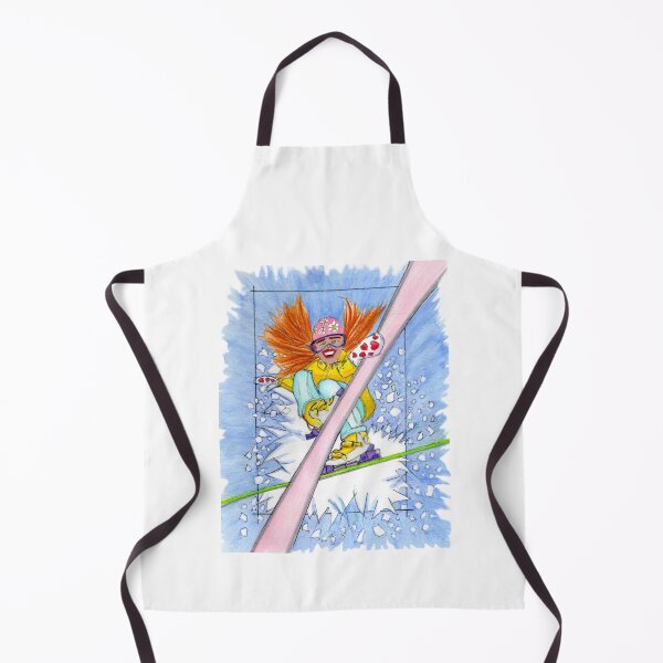 Item preview, Girl Power Free Ride Skier Shredding the Mountain Powder Snow designed and sold by DrawnToColour.