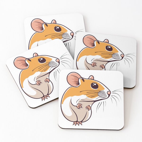 Item preview, Cartoon Whiskers: Fantasia Gerbil Mouse Sticker designed and sold by EmeraldeaArt.