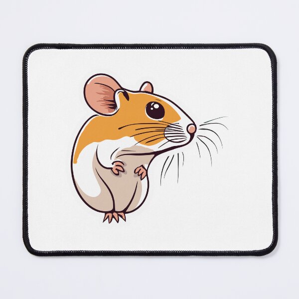 Item preview, Cartoon Whiskers: Fantasia Gerbil Mouse Sticker designed and sold by EmeraldeaArt.