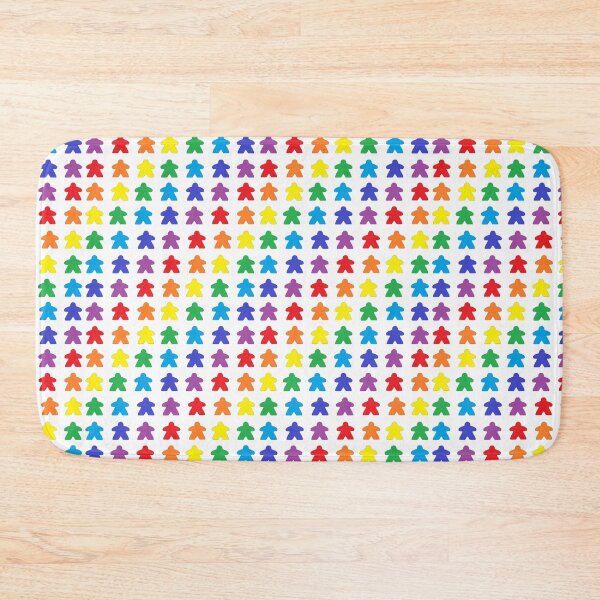 Item preview, Mini Meeple Rainbow Tabletop Pride White Background designed and sold by JEL-Designs.