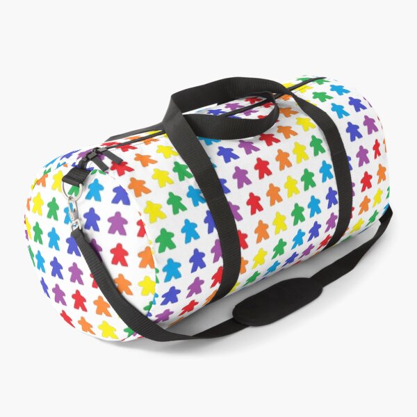 Artikelvorschau, Mini Meeple Rainbow Tabletop Pride weißer Hintergrund entworfen und verkauft von JEL-Designs.