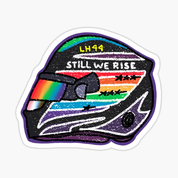 "Lewis Hamilton Helmet Sticker " Sticker by artbygabygabs | Redbubble