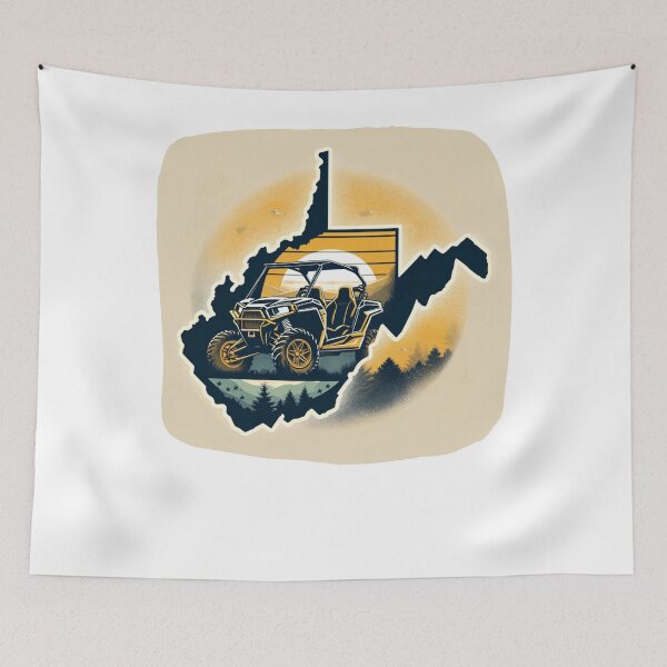 Item preview, West Virginia Hatfield McCoy Trail Moonscape Rider  designed and sold by TugForkFinds.