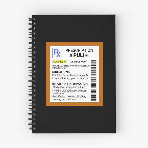 Item preview, RX Prescription Puli Funny Dog Gift  designed and sold by Guarddogdrive.