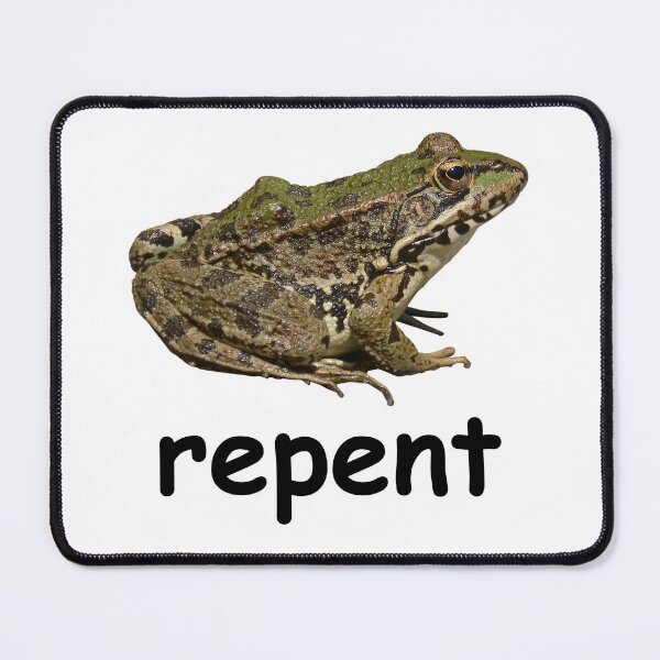 Item preview, Repent Frog Meme Weird ( Y2K Funny Aesthetics Weirdcore ) designed and sold by fomodesigns.