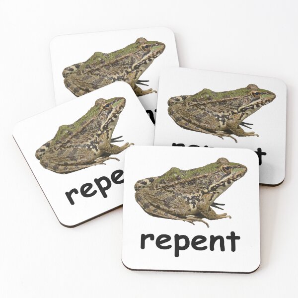 Item preview, Repent Frog Meme Weird ( Y2K Funny Aesthetics Weirdcore ) designed and sold by fomodesigns.