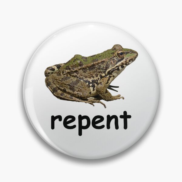 Item preview, Repent Frog Meme Weird ( Y2K Funny Aesthetics Weirdcore ) designed and sold by fomodesigns.